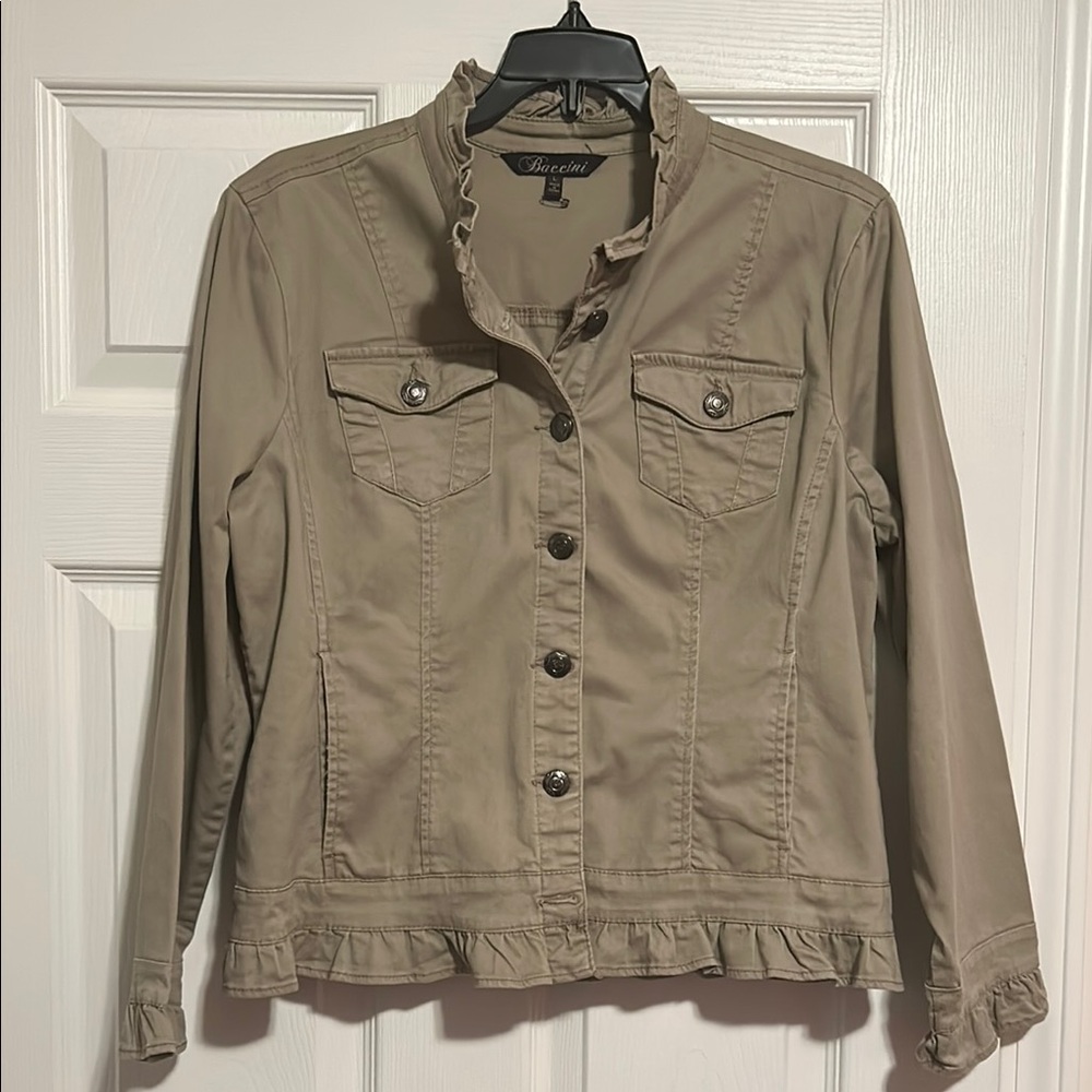 Chaus Tan Utility Jacket Classic Style